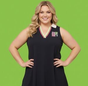 MXM 1X Sleeveless Collared Graphic Top